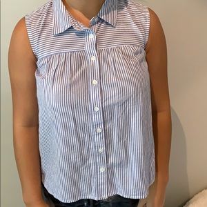 Gap Kids sleeveless striped button up